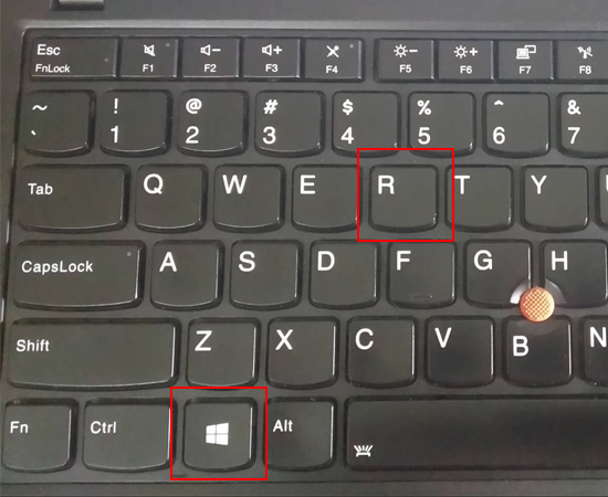 Windows + R để mở cửa sổ lệnh Run.