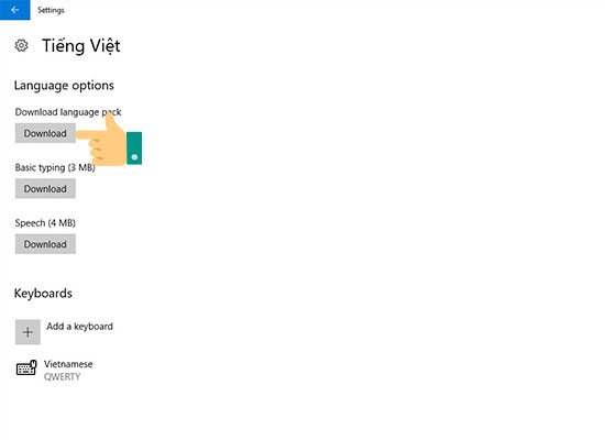 Hướng dẫn cài đặt tiếng Việt cho Windows 10