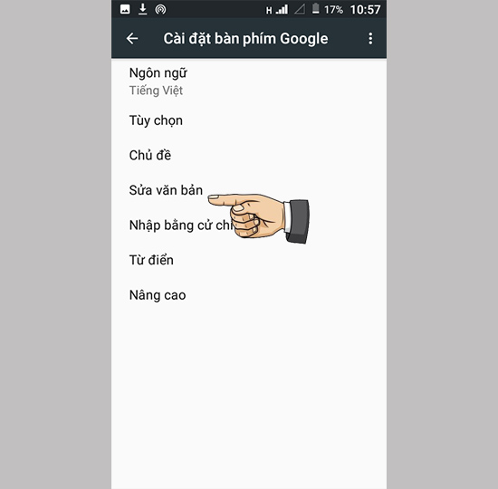 Bước 4: Chọn sửa văn bản.