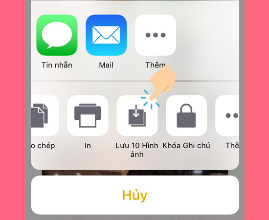 chọn lưu hình ảnh