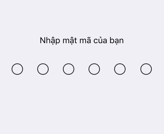 Nhập mật mã iPhone của bạn.
