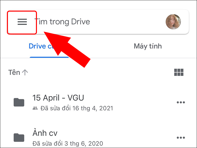 Truy cập vào ứng dụng Google Drive 