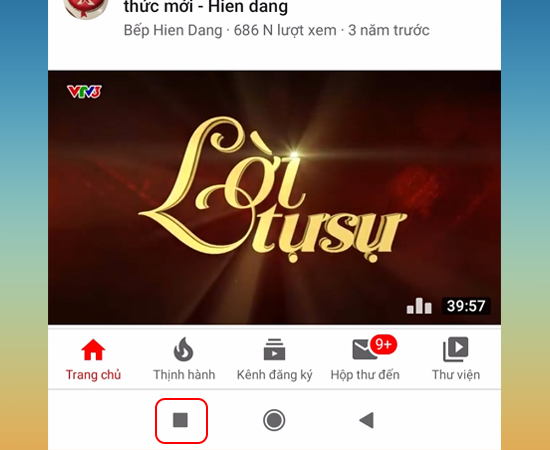 Chọn biểu tượng hình vuông