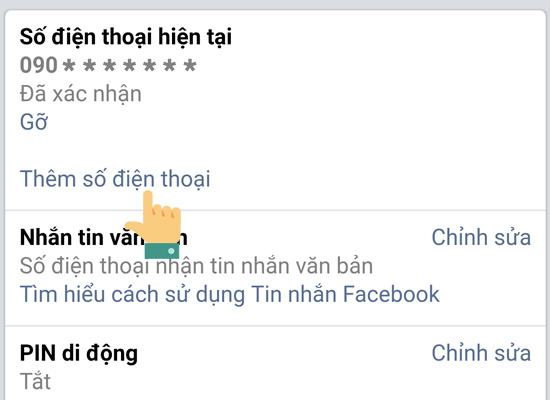 chọn thêm số điện thoại