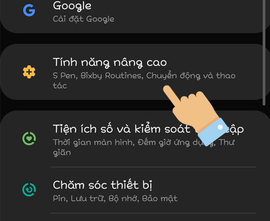 Vào Cài đặt