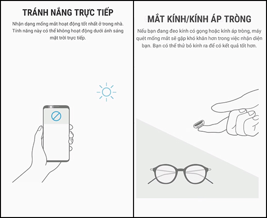 Tránh ánh nắng trực tiếp và hạn chế mắt kính/kính áp tròng