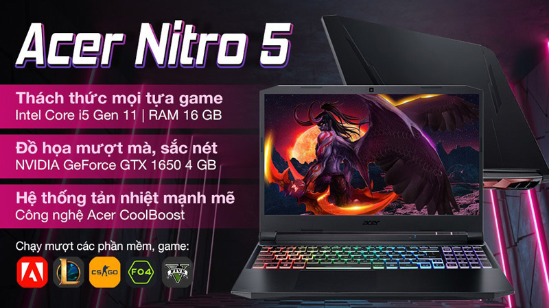 Laptop Acer Nitro 5 Gaming AN515 56 5256 i5 (NH.QBZSV.005)
