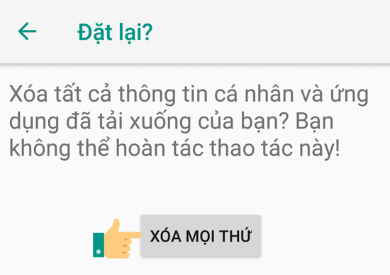 xóa mọi thứ