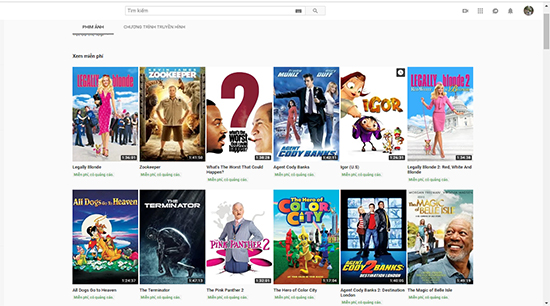 Phim được chiếu miễn phí sẽ có tag
