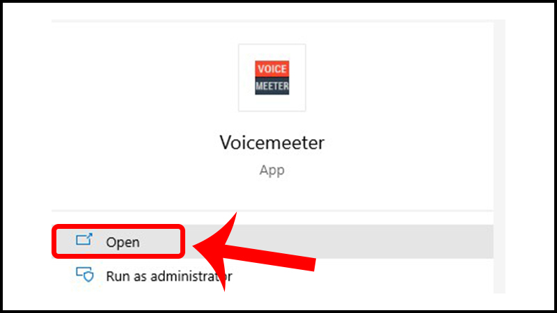 Truy cập VoiceMeeter để tiến hành thiết lập