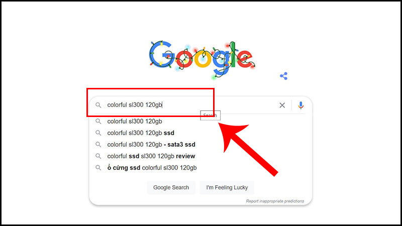 Tìm kiếm tên ổ cứng đó trên Google