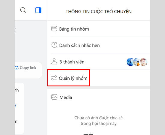 Ở phiên bản Zalo máy tính sẽ có hỗ trợ bạn tạo nhóm và quản lý các quyền của Admin (trưởng nhóm).