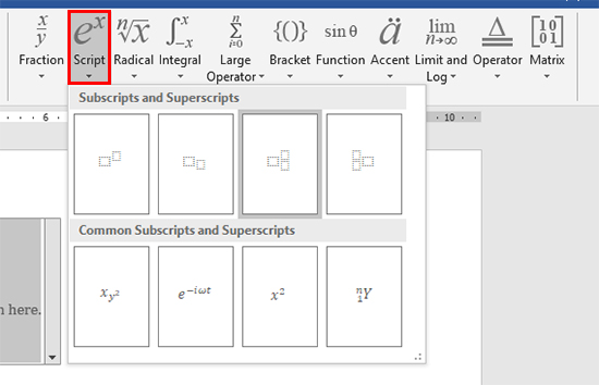 Sử dụng công cụ Equation (2)