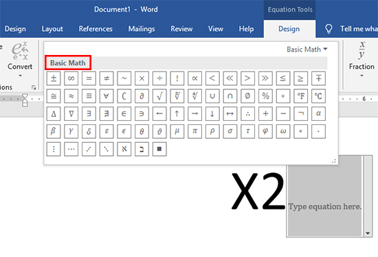 Sử dụng công cụ Equation (3)