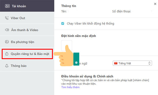 Quyền riêng tư & Bảo mật