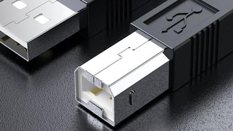 USB Type B có đầu cắm hình vuông