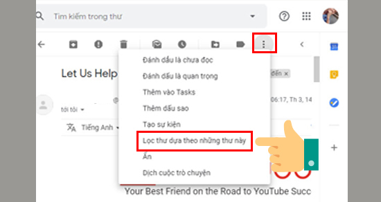 Lọc thư dựa theo những thư này