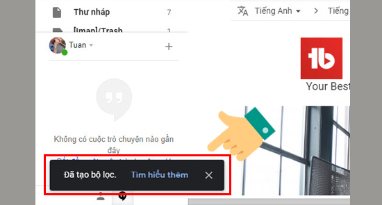 Đã tạo bộ lọc