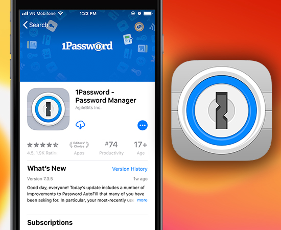 9. 1Password - Tải tại đây