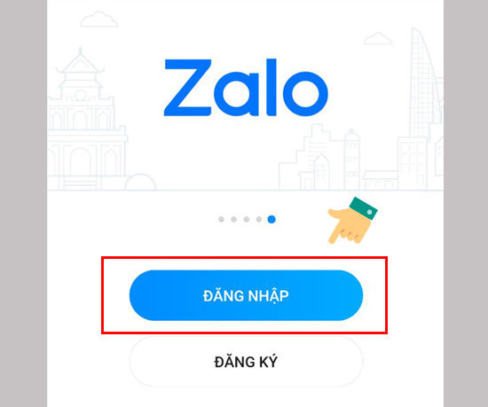 Sau đó, đăng nhập lại vào Zalo
