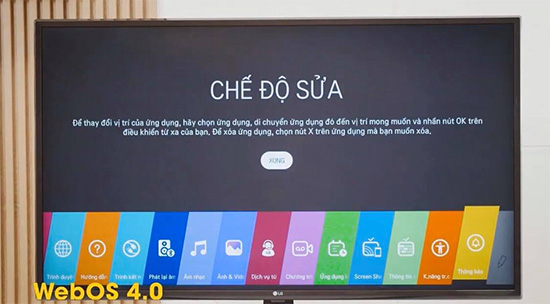 webOS 4.0 chỉ có chế độ chỉnh sửa đơn giản 