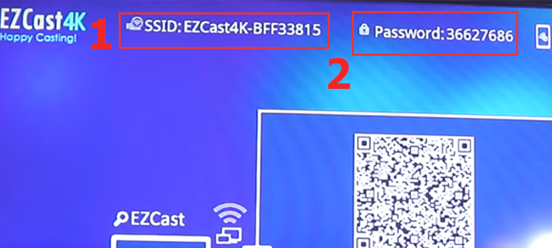 Tên wifi ( bên trái) và mật khẩu ( bên phải)