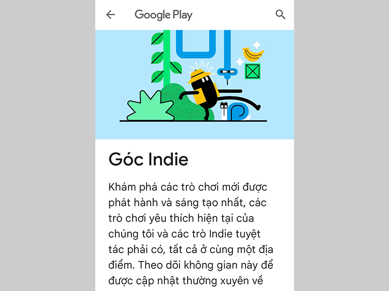 Góc Indie Google Play