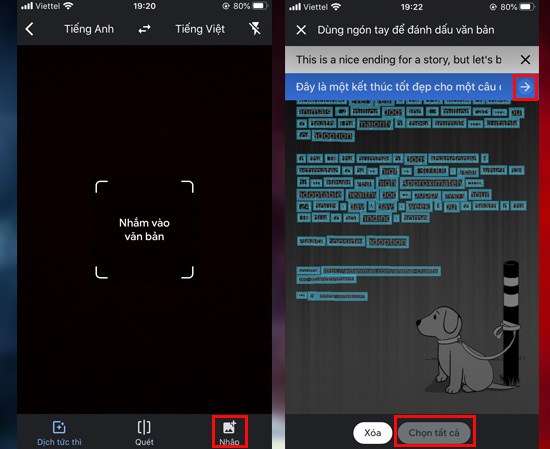 dịch văn bản từ ảnh có sẵn