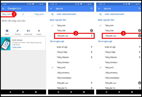 tải xuống ngôn ngữ