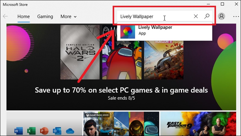 Tìm kiếm Lively Wallpaper trên Microsoft Store