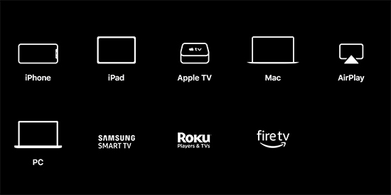 Các thiết bị tương thích với Apple TV+
