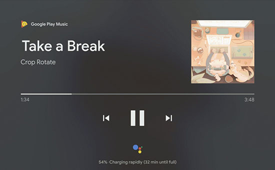 Nhạc đang phát qua ứng dụng Google Play Music