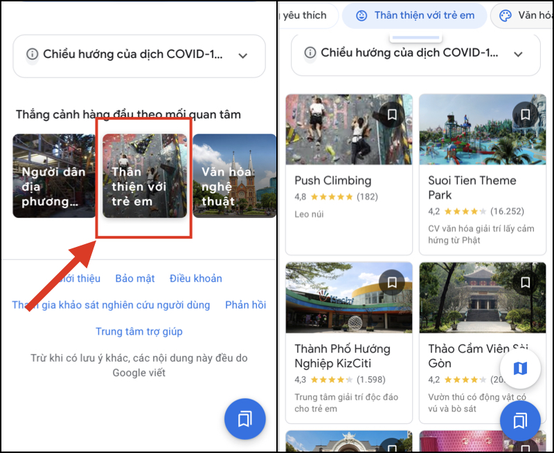 Địa danh thân thiện với trẻ em