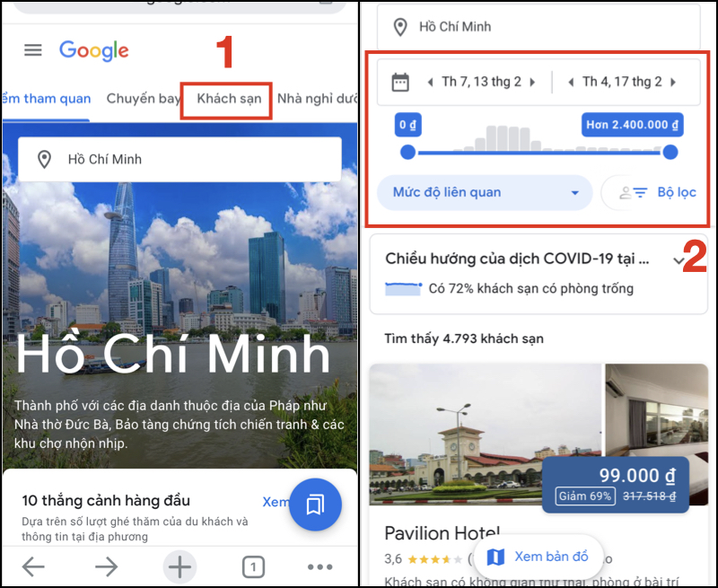 Chọn địa điểm nghỉ ngơi