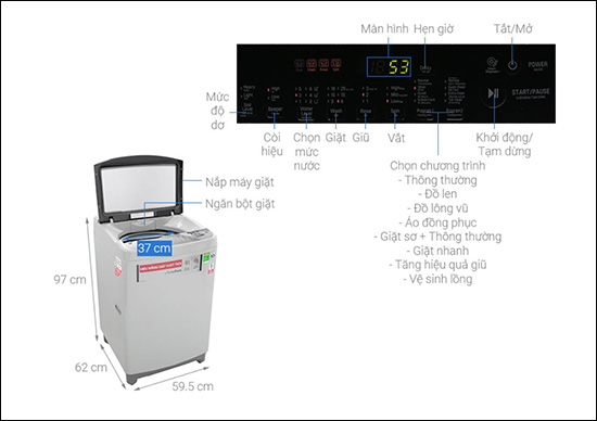 Máy giặt LG Inverter 9 Kg T2309VS2M