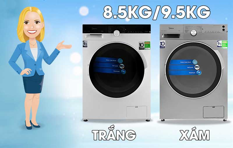 Máy giặt Midea có nhiều màu sắc để lựa chọn