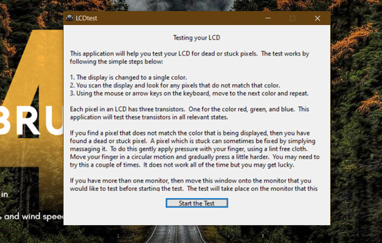 Giao diện LCDtest 2.0