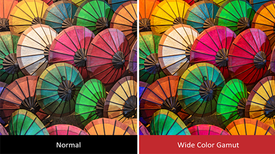 Công nghệ Trải màu rộng (Wide Color Garmut)