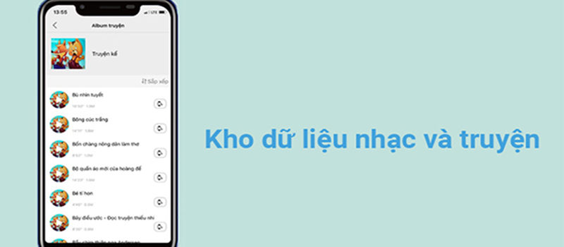 Kho dữ liệu giúp bé thư giãn