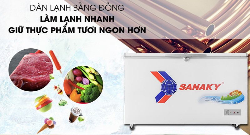 Dàn lạnh bằng đồng nguyên chất nâng cao tuổi thọ cho tủ đông