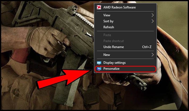 Vào Personalize