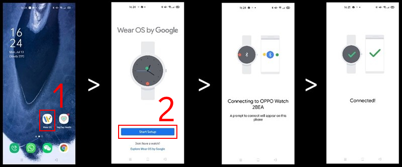 Kết nối điện thoại với OPPO Watch