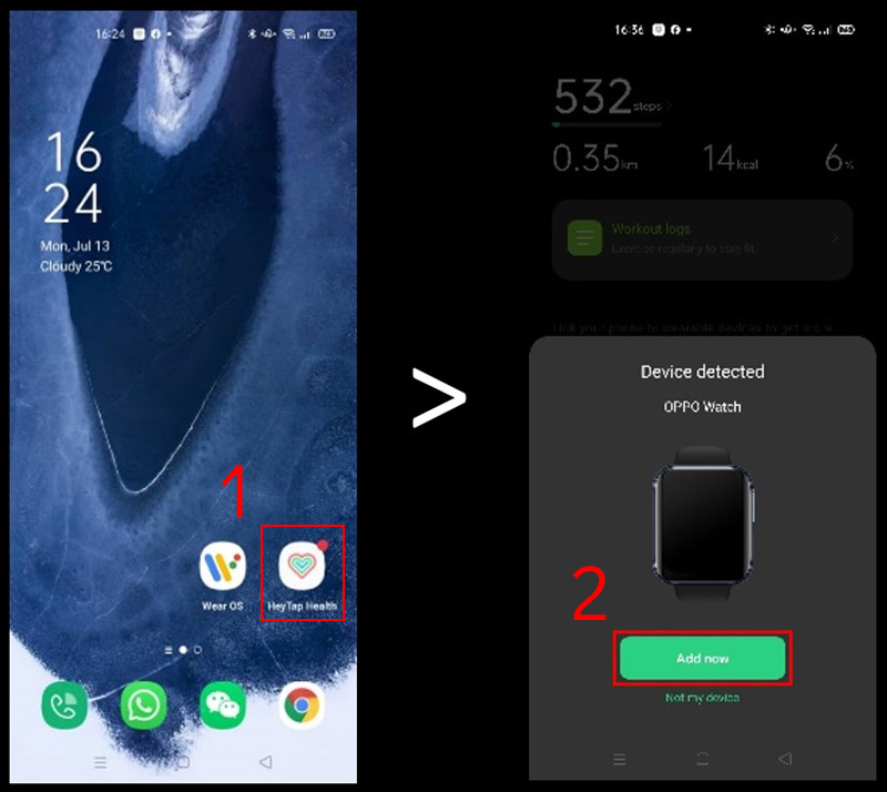 Kết nối Heytap Health với OPPO Watch