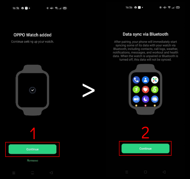 Đồng bộ dữ liệu với OPPO Watch