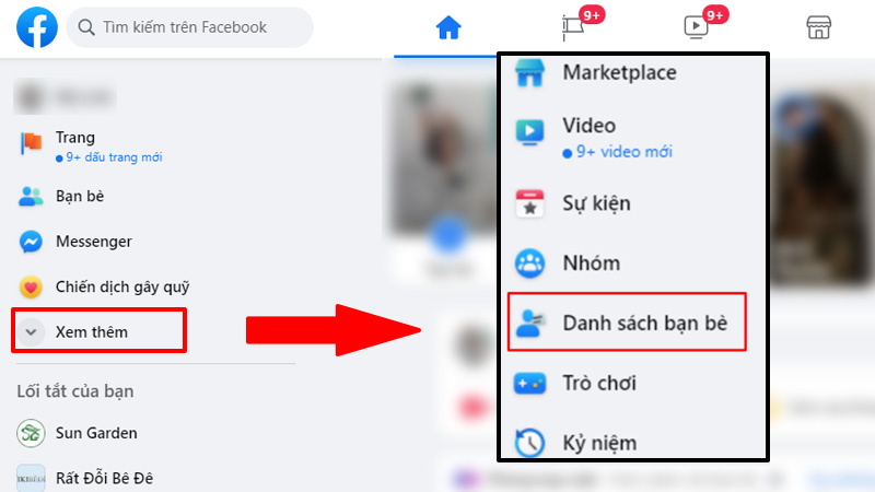 Chọn danh sách bạn bè