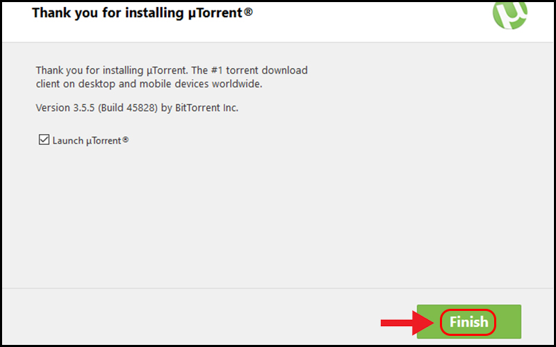 Hoàn tất cài đặt