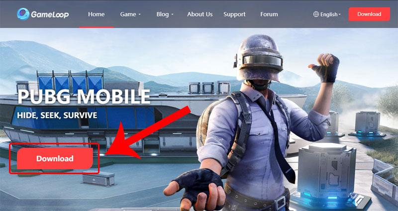 Click Download ở banner của PUBG Mobile thì game cũng sẽ được cài đặt cùng GameLoop