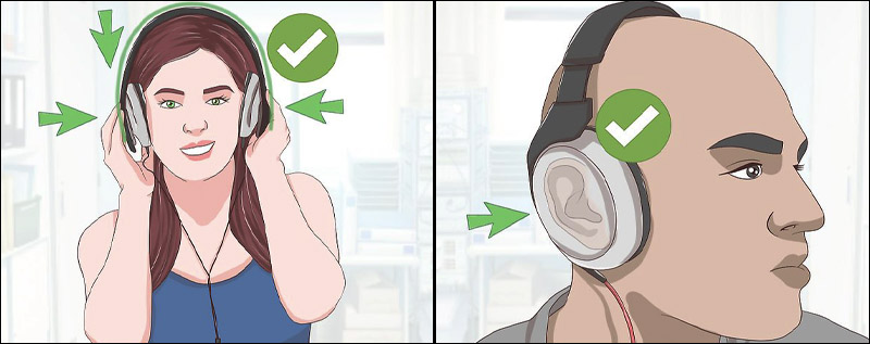 Cách đeo tai nghe headphones