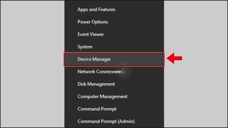 Chọn mục Device Manager khi có cửa sổ hiện lên
