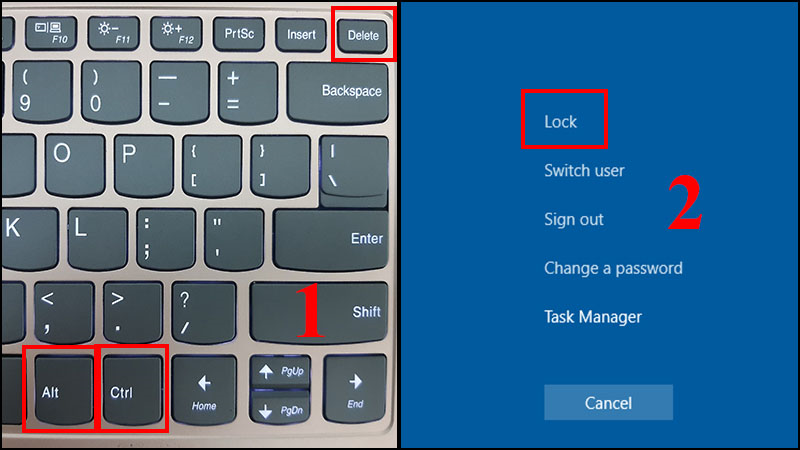 khóa màn hình laptop